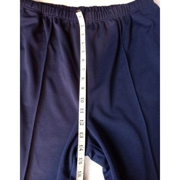 Blair Womens Pleated Straight Leg Pull On Pants Navy Blue Elastic Waist … - Picture 7 of 11